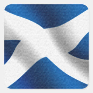 National Flag of Scotland & St Andrew Patriotic Square Sticker