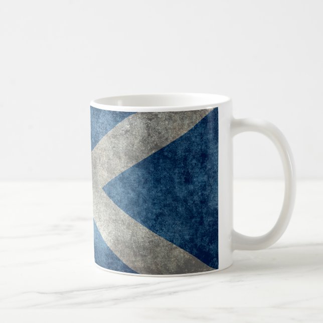 National flag of Scotland - Vintage version Coffee Mug (Right)