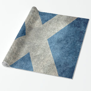 National flag of Scotland - Vintage version Wrapping Paper