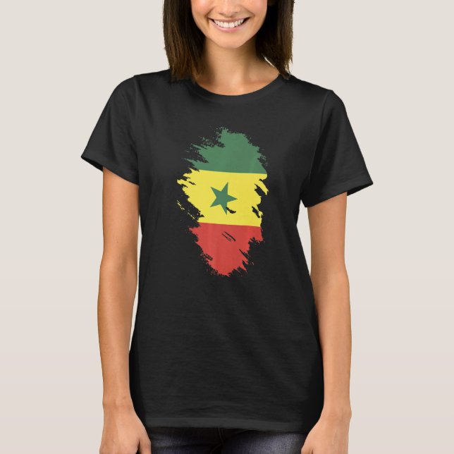 National Flag of Senegal souvenir  for men women   T-Shirt (Front)