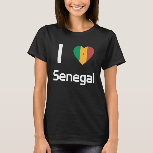 National Flag of Senegal souvenir  for men women T-Shirt (Front)