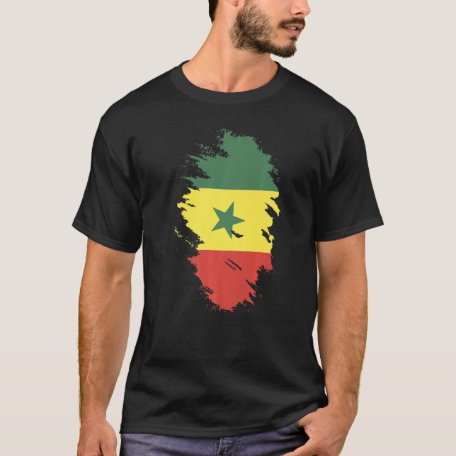 National Flag of Senegal souvenir  for men women   T-Shirt (Front)