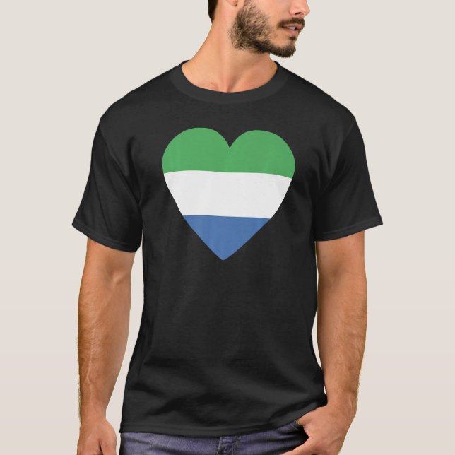 National Flag of Sierra Leone souvenir  for men wo T-Shirt (Front)