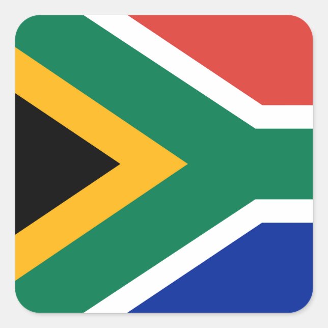National flag of South Africa - Authentic version Square Sticker (Front)