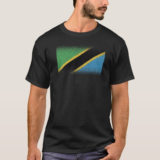 National Flag of Tanzania souvenir  for men women  T-Shirt (Front)