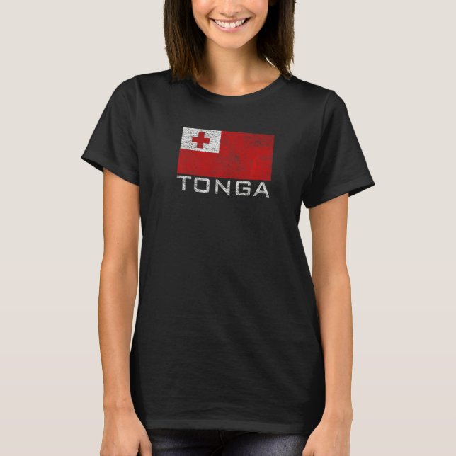 National Flag Of Tonga T-Shirt (Front)