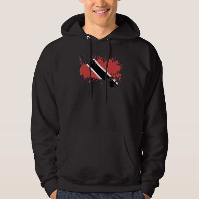 National Flag of Trinidad souvenir   for men women Hoodie (Front)