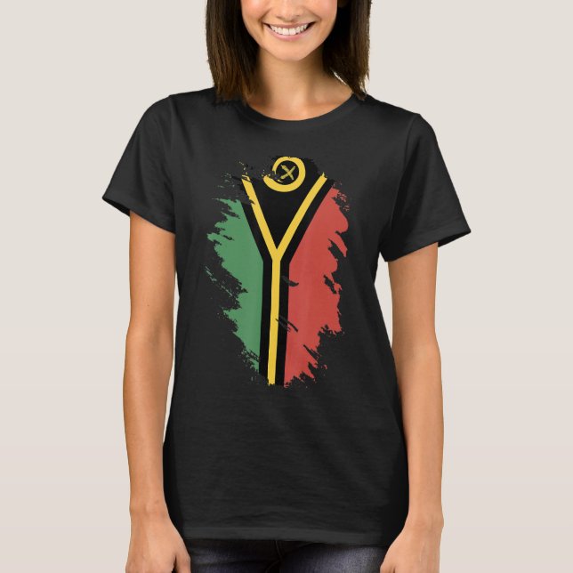 National Flag of Vanuatu souvenir  for men women 3 T-Shirt (Front)