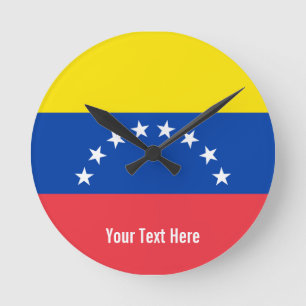 National flag of Venezuela Round Clock