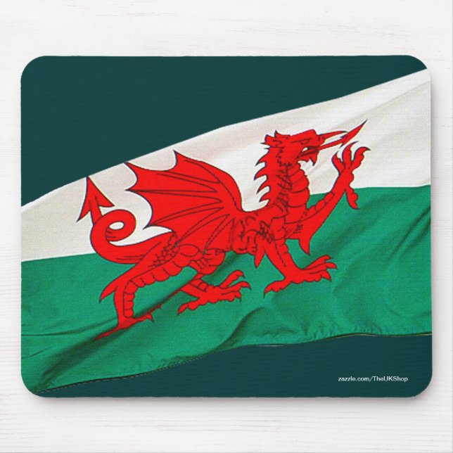 National Flag of Wales, The Red Dragon Patriotic Mouse Mat (Front)