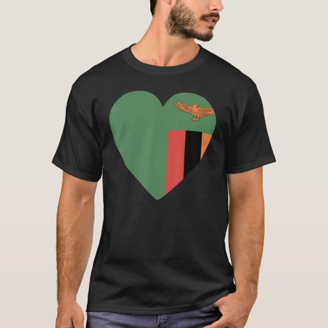 National Flag of Zambia souvenir  for men women 3 T-Shirt (Front)