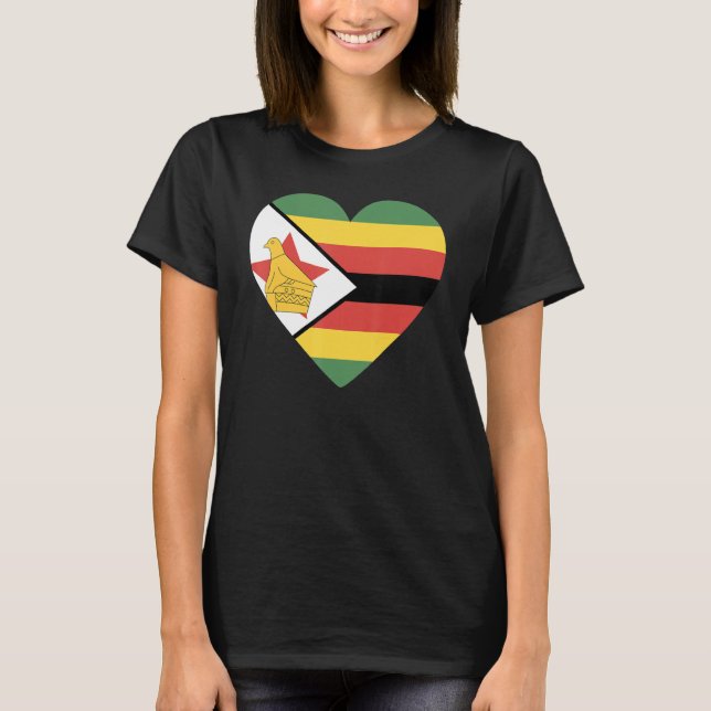 National Flag of Zimbabwe souvenir  for men women  T-Shirt (Front)
