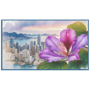 National Flower Bauhinia (Hong Kong) large Tablecloth