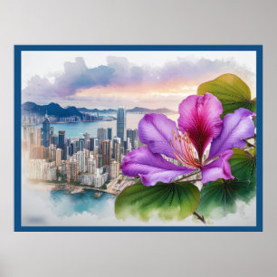 National Flower Bauhinia (Hong Kong)   Poster