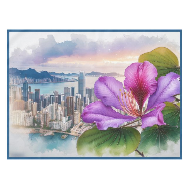 National Flower Bauhinia (Hong Kong) | Tablecloth (Front (Horizontal))