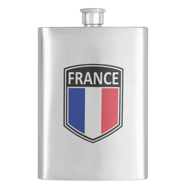 National - France Hip Flask (Front)