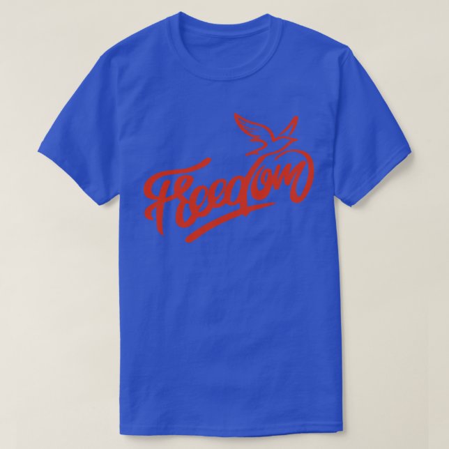 National freedom day lettering T-Shirt (Design Front)