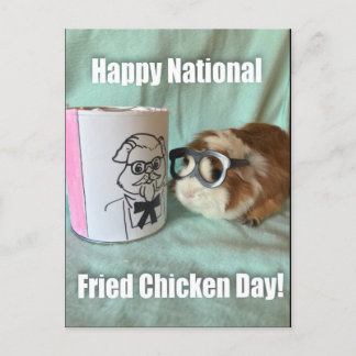 National fried chicken day postcard