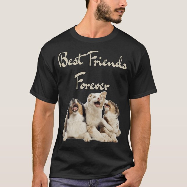 National Friendship Day Best Friends Forever Dogs  T-Shirt (Front)