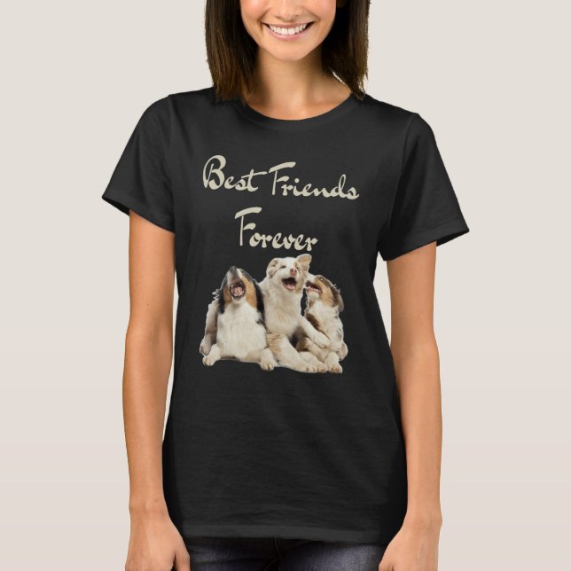 National Friendship Day Best Friends Forever Dogs  T-Shirt (Front)
