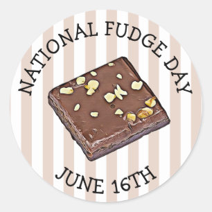 National Fudge Day Stickers