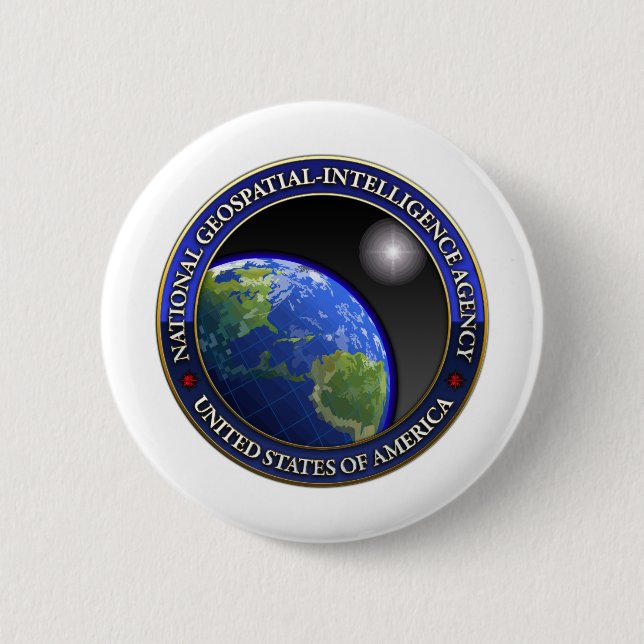 National Geospatial-Intelligence Agency (NGA) 6 Cm Round Badge (Front)
