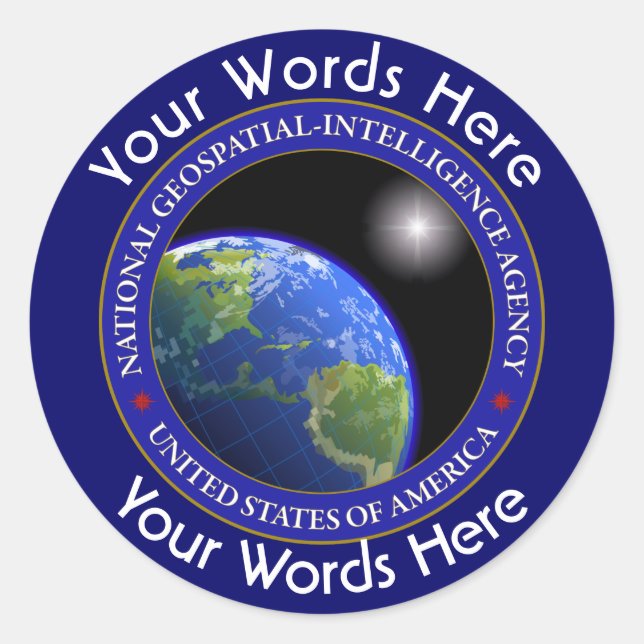 National Geospatial Intelligence Custom Sticker (Front)
