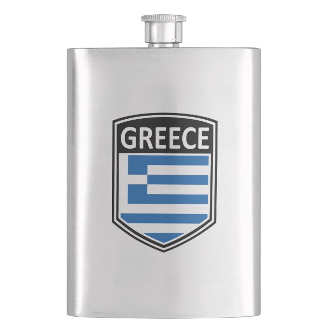 National - Greece Hip Flask (Front)