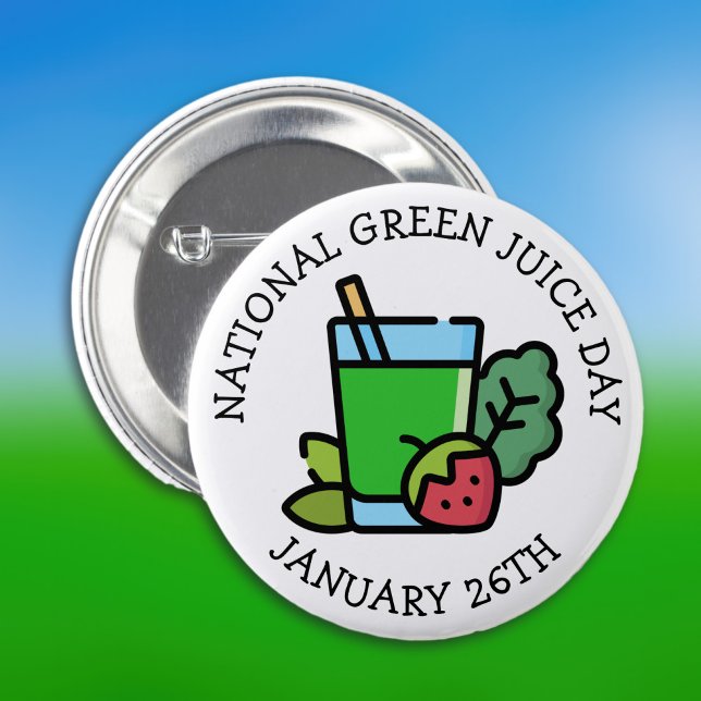 National Green Juice Day - January 26th 6 Cm Round Badge (Creator Uploaded)