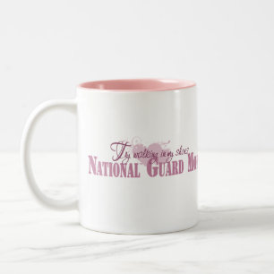 National Guard Mum, Try Walking In My Shoes Two-Tone Coffee Mug
