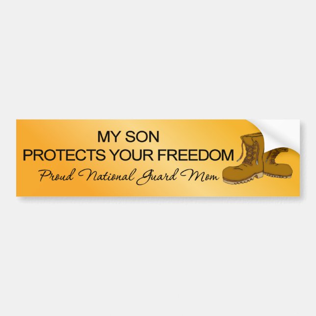 (National Guard) My Son Protects Your Freedom Bumper Sticker (Front)