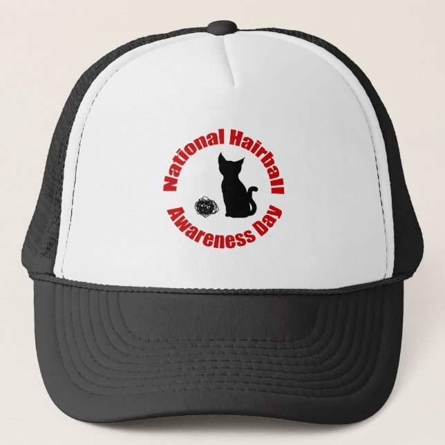 National Hairball Awareness Day Trucker Hat (Front)