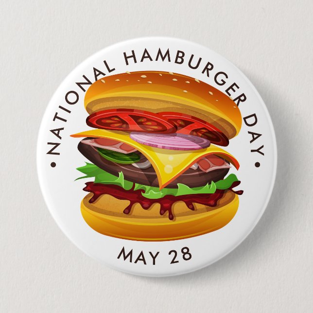 National Hamburger Day 7.5 Cm Round Badge (Front)