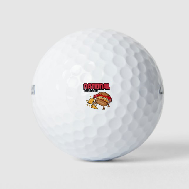 National Hamburger Day Golf Balls (Front)