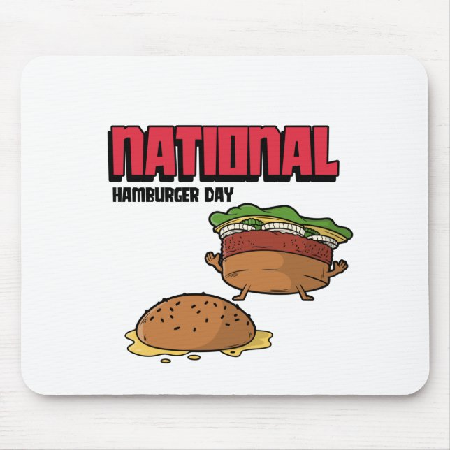 National Hamburger Day Mouse Mat (Front)