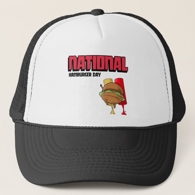 National Hamburger Day Trucker Hat (Front)