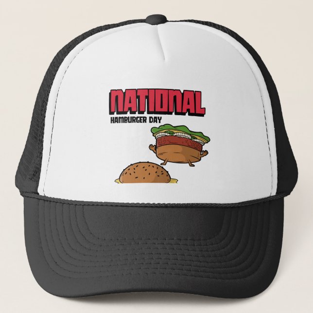 National Hamburger Day Trucker Hat (Front)