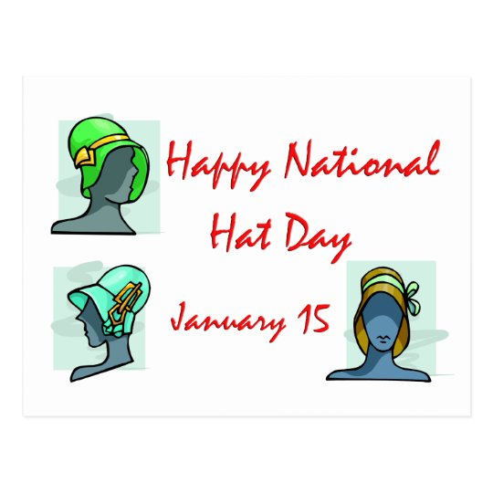 National Hat Day January 15 Postcard