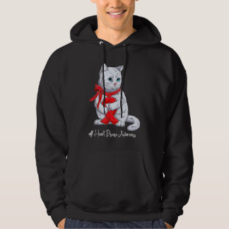 National Heart Disease Awareness Month Red Ribbon  Hoodie