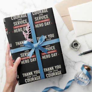 National Hero Day Thank you Typography Teachers Wrapping Paper