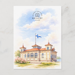 National High School,  Kronoby, Finland   Travel Postcard