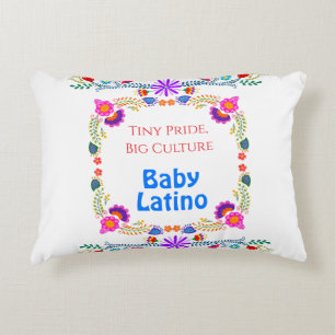 National Hispanic Heritage Colourful Floral Decorative Cushion