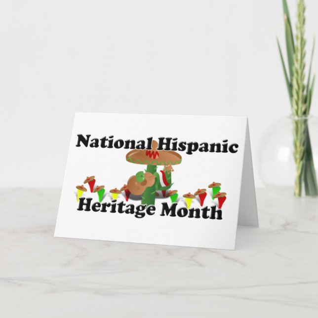 National Hispanic Heritage Month - Cactus  Card (Front)