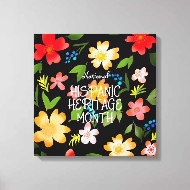 National HISPANIC HERITAGE MONTH Canvas Print (Front)
