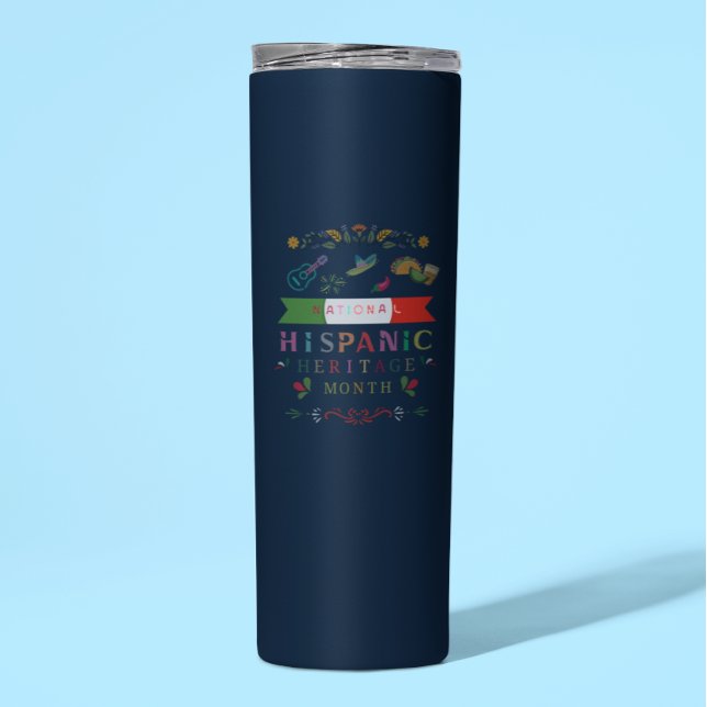 NATIONAL HISPANIC HERITAGE MONTH DESIGN THERMAL TUMBLER (Creator Uploaded)