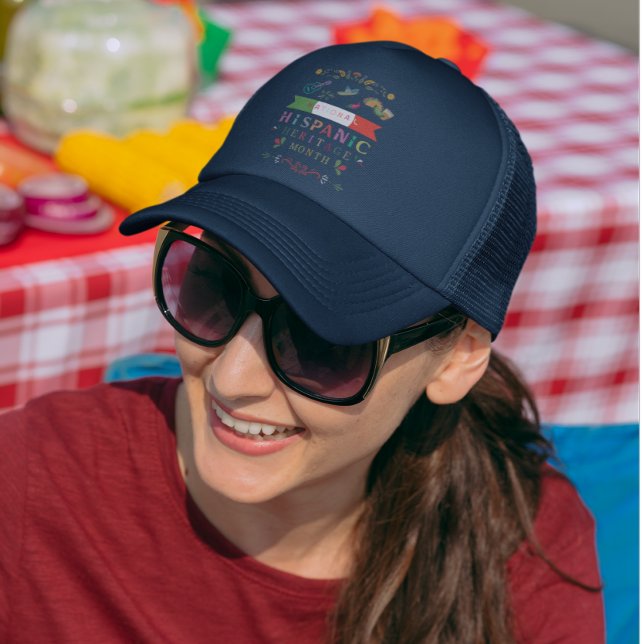 NATIONAL HISPANIC HERITAGE MONTH DESIGN TRUCKER HAT (Creator Uploaded)