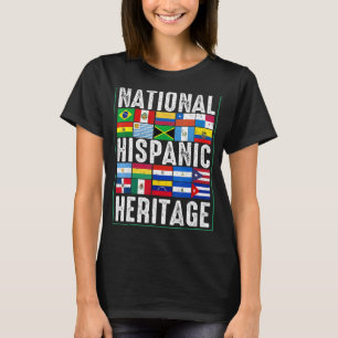 National Hispanic Heritage Month Flags Latina Grap T-Shirt