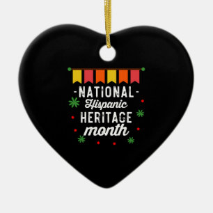 National Hispanic Heritage Month Funny Gift Ceramic Tree Decoration
