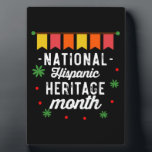 National Hispanic Heritage Month Funny Gift Plaque<br><div class="desc">National Hispanic Heritage Month Funny Gift 
hispanic, latinos, heritage, latina, spanish, vintage, retro, mexican, culture, mexico, flags, proud, gifts, pride, latin america, independence, countries, national hispanic heritage month, 2021, rainbow</div>