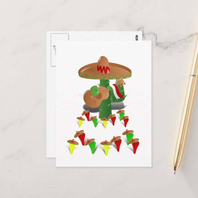 National Hispanic Heritage Month - Guitar Postcard (Front/Back In Situ)